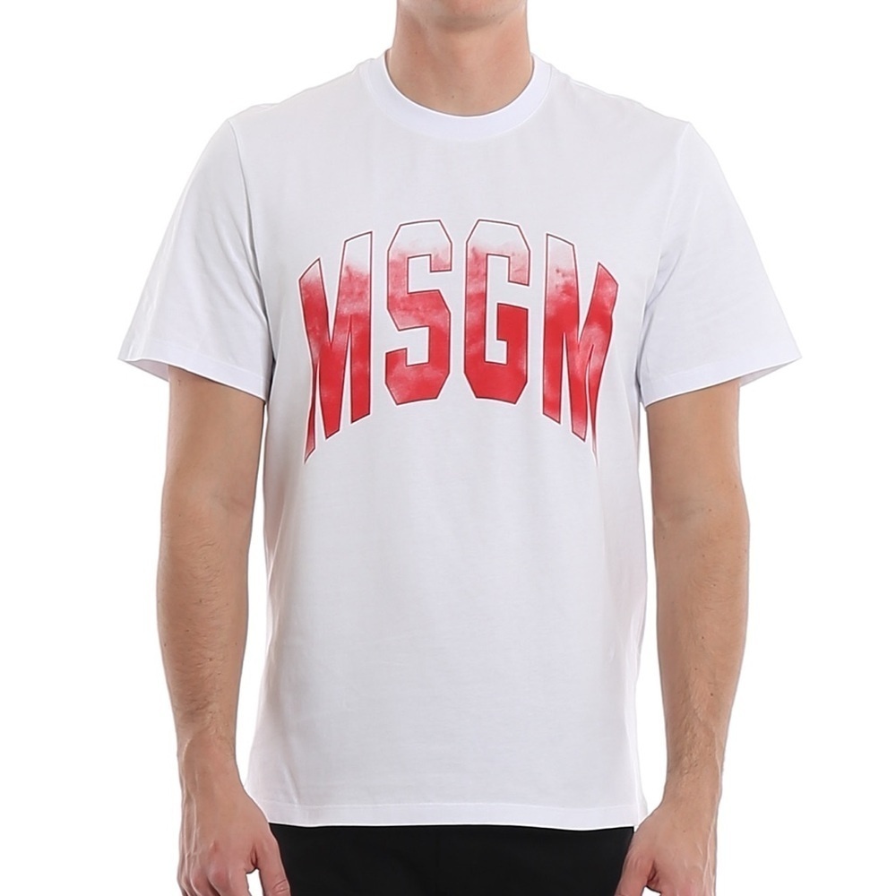 M.S.G.M. Shaded Maxi Logo Lettering T-shirt